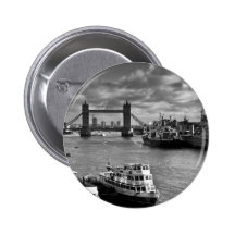 Die Themse-Ansicht Anstecknadelbutton