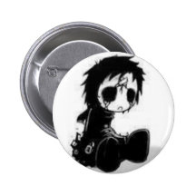 die tote gotische Puppe Anstecknadelbuttons