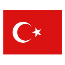 Die Türkei-Flaggen-Postkarte