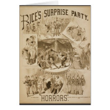 Die Überraschungs-Party des Reises, "das Retro The Grußkarten