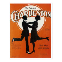 Die ursprüngliche Lied-Blatt-Abdeckung Charlestons Postkarte