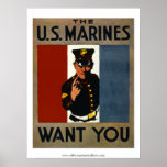 Die US-Marinesoldaten wollen Sie Plakat