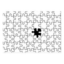 Die vermisste Puzzlespiel-Stück-Hintergrund-Schabl Visitenkarten Vorlage