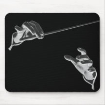 Die Vintagen Hände des Leiters mit einem Baton Mousepad