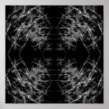 Die Weise herein. Fraktal Art. Monochrome Plakatdruck