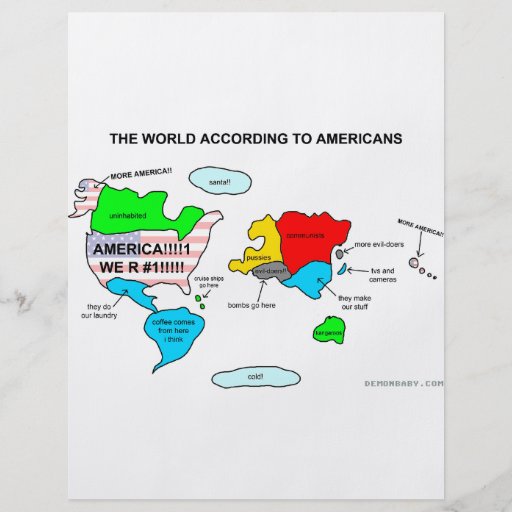 Die Welt nach Ansicht der Amerikaner Flyer
