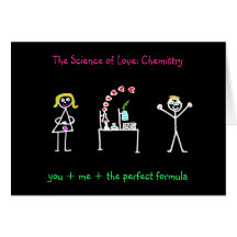 "Die Wissenschaft der Liebe: Chemie-" Karte (Weibl