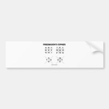 Die Ziffer des Freimaurers (Kriptographie) Autosticker