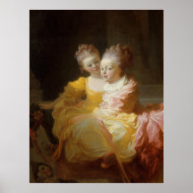 Die zwei Schwestern - Jean-Honoré Fragonard Plakate