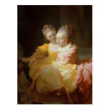 Die zwei Schwestern - Jean-Honoré Fragonard Postkarten