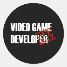 DIENSTFREIE VIDEOSPIEL-ENTWICKLER-DUNKELHEIT RUNDE STICKER