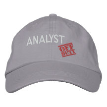 Dienstfreier Analytiker Besticktes Cap