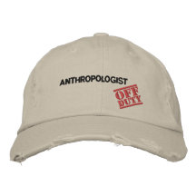 Dienstfreier Anthropologe Bestickte Kappe
