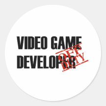 DIENSTFREIES VIDEOSPIEL-ENTWICKLER-LICHT RUNDE STICKER