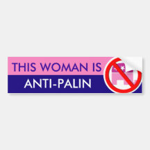 Diese Frau ist Anti-Palin Autoaufkleber