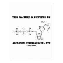 Diese Maschine wird durch Adenosin-Triphosphat ang Postkarten