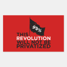 Diese Revolution wird nicht - 99% privatisiert Rechtecksticker