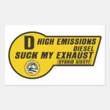 Diesel-SUV-Aufkleber (Gelb) 4 Satz