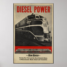 Dieselzug-Vintage Reise-Plakat-Anzeigen-Retro Druc