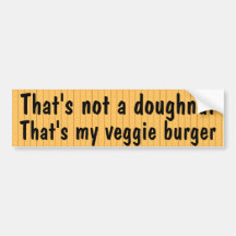 Dieser Krapfen ist mein Veggieburger Autosticker