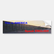 dieses ist Amerika sprechen Englisch Auto Sticker