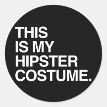 DIESES IST MEIN HIPSTER-KOSTÜM STICKER