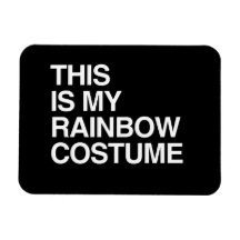 DIESES IST MEIN REGENBOGEN-HALLOWEEN-KOSTÜM VINYL MAGNET