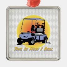 Dieses ist, wie ich Golf-Verzierung rolle Weihnachtsbaum Ornament