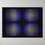 Digital abstrakte OP-Kunst übernatürlicher Auftrit Poster