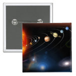 Digital erzeugtes Bild unseres Sonnensystems Buttons