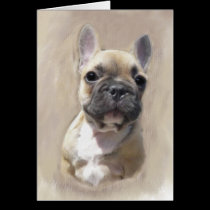 Digitally Painted French Bulldog Note Card karten