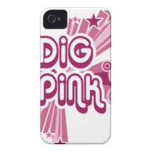 digPink rosa Band-Krebsbewusstsein iPhone 4 Case-Mate Hüllen