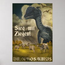 Dino-Invasionstag: Dilophosaurus Posterdruck