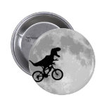 Dinosaurier auf einem Fahrrad im Himmel mit Mond-S Buttons