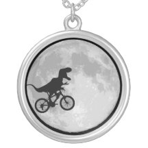 Dinosaurier auf einem Fahrradmond Schmuck
