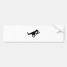 Dinosaurier, der Jesus-Fische isst Auto Sticker