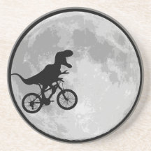 Dinosaurier-Fahrrad u. Mond Untersetzer