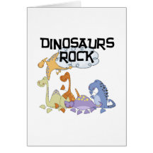 Dinosaurier-Felsen-T-Shirts und Geschenke Grußkarte