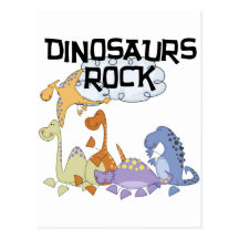 Dinosaurier-Felsen-T-Shirts und Geschenke Postkarte