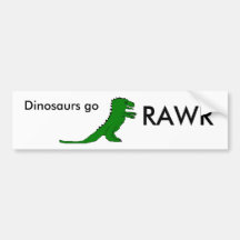 Dinosaurier gehen, RAWR Auto Aufkleber