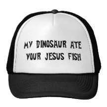 Dinosaurier isst Jesus-Fische Baseballmütze