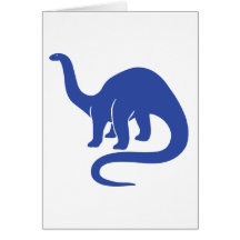 Dinosaurier-Karte - Blau