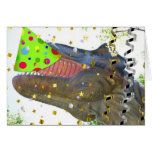 Dinosaurier-Party-Tier Grußkarte