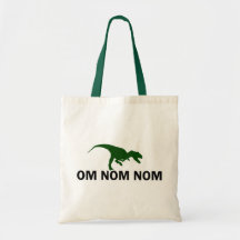 Dinosaurier Rawr OM Nom Nom hat Hunger Leinentasche