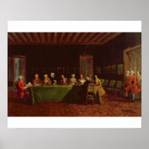 Diplomat-Treffen (Öl auf Leinwand) Posterdrucke