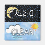DIRTY-CLEAN MOND-SONNE-MAGNET MAGNETE
