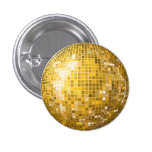 Disco-Ball-Goldknopf Anstecknadelbutton