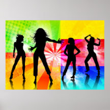 Disco-Mädchen Plakate