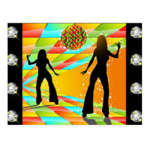 Disco-Tanzen Postkarte