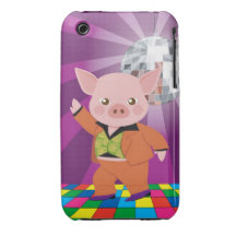 Discoschwein auf dem Tanzboden iPhone 3 Case-Mate Hülle